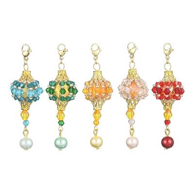 Lantern Glass Beaded Pendant Decorations