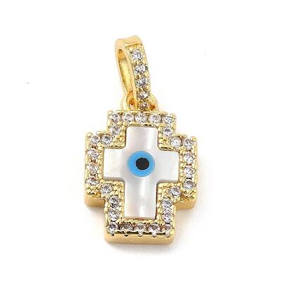 Brass Micro Pave Cubic Zirconia Pendants