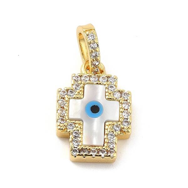 Brass Micro Pave Cubic Zirconia Pendants