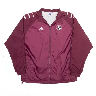 ADIDAS Virginia Tech Womens Soccer Maroon Nylon Track Jacket Womens L