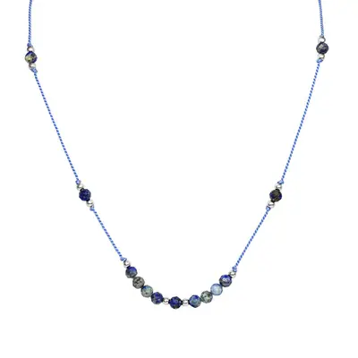 Agato HE23K3S-BL Lapis Lazuli Rope Necklace