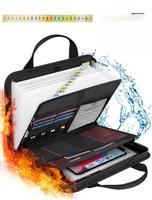 Important Document Organizer Folio Accordion File Organizer Fireproof Expanding File Folder Storage Box with Zipper Labels 13...