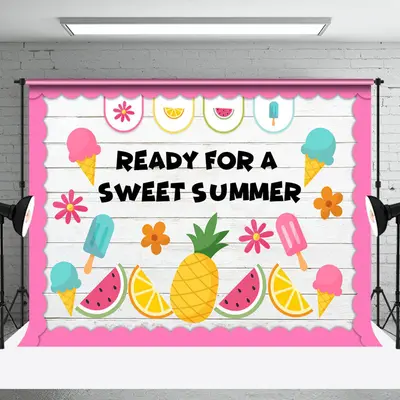 Ready For A Sweet Summer Ice Cream Fruit Backdrop