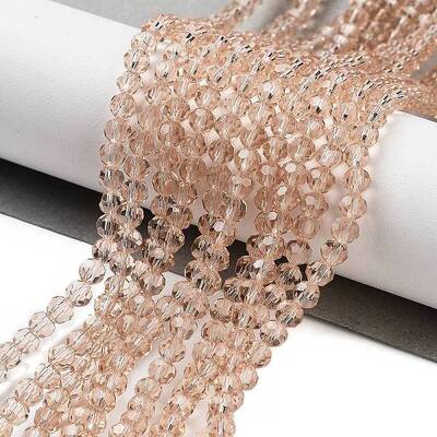 Faceted(32 Facets) Round Glass Beads Strands