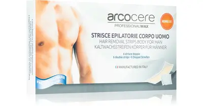 Arcocere Professional Wax Wax Strips for Hair Removal for Men 6 pcs