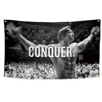 Conquer Gym Motivational Poster, 1 Count Gym Decor Backdrop, Fashionable Wall Hanging Banner for Home Gym, Party Decoration, ...