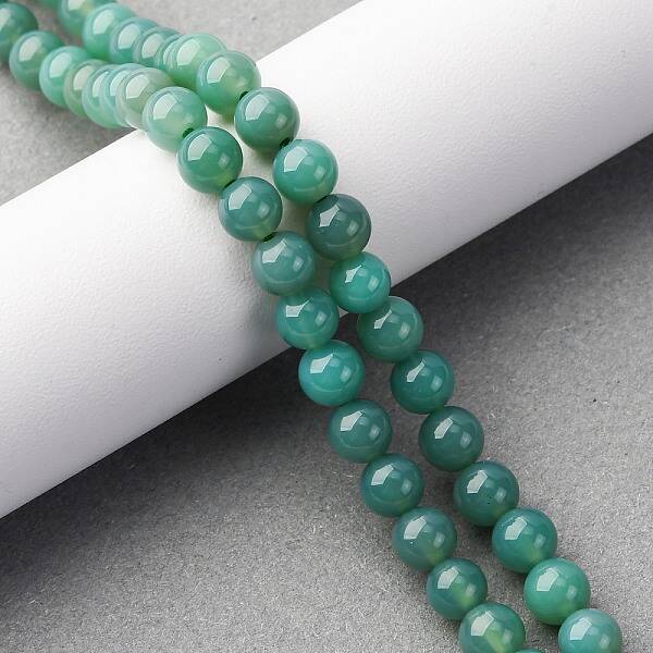 Natural Green Onyx Agate(Dyed & Heated) Beads Strands
