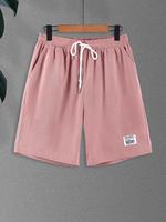 Men's Solid Color Drawstring Waist Shorts, Casual Comfy Breathable Shorts for Summer, Men's Bottoms for Daily Wear, Men's Sho...