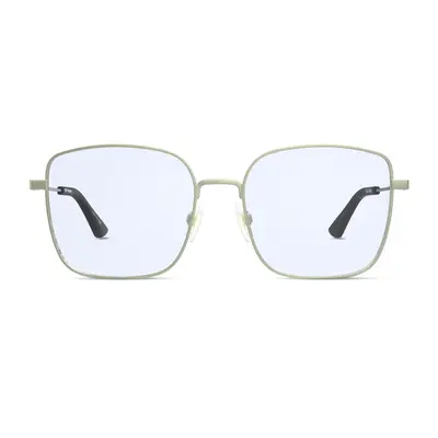 The Atrium Blue Light Glasses in Matte Gold with Black Tips