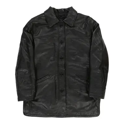 Vintage Leather Jacket - XL Black Leather