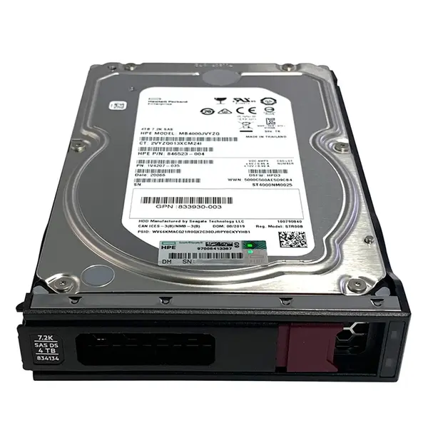 834134-001 HP 4TB 7200RPM SAS 12GB/s Hot-Pluggable 3.5-Inch LPc for ProLiant Gen10/Gen10+/Gen11 Servers