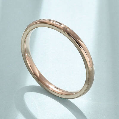 Ion Plating(IP) 304 Stainless Steel Plain Band Rings