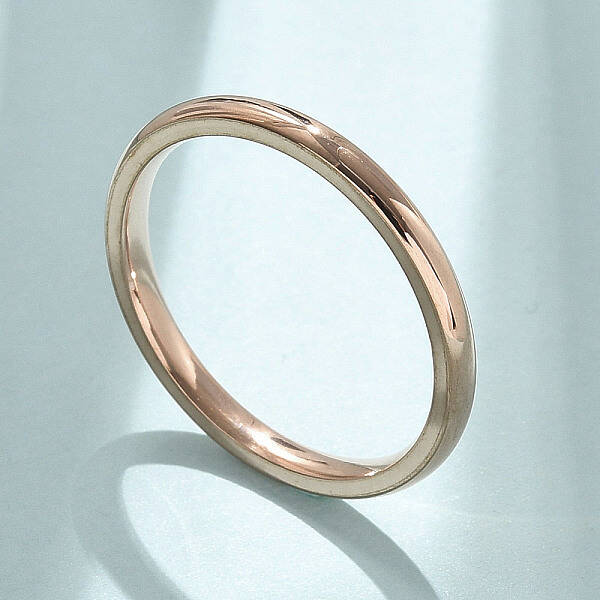 Ion Plating(IP) 304 Stainless Steel Plain Band Rings