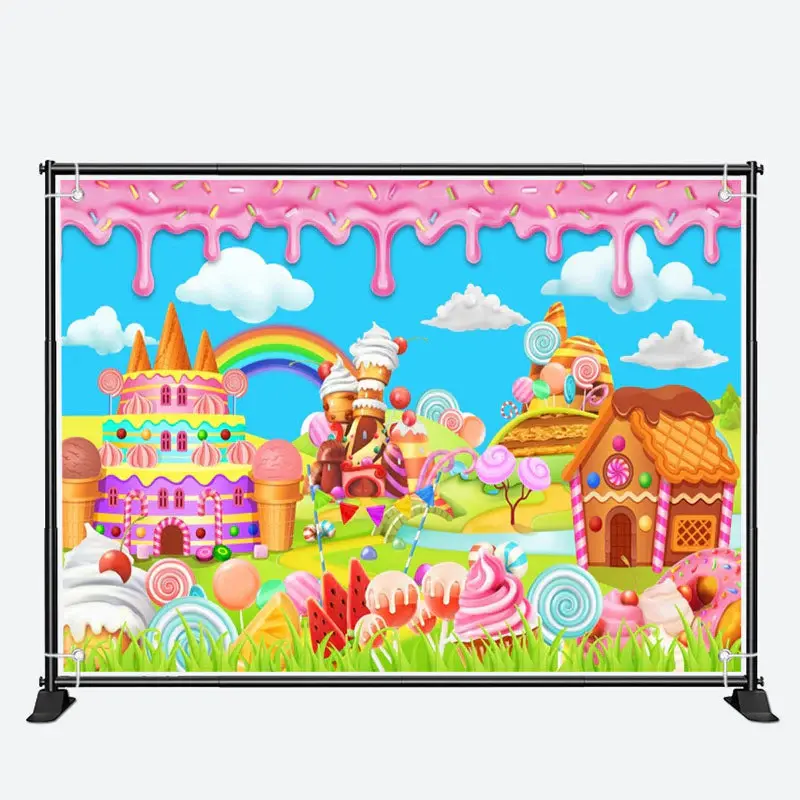 Candyland Sweet Dessert Girls Birthday Backdrop - Aperturee