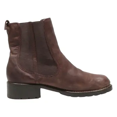CLARKS Chelsea Boots Brown Leather Womens UK 6