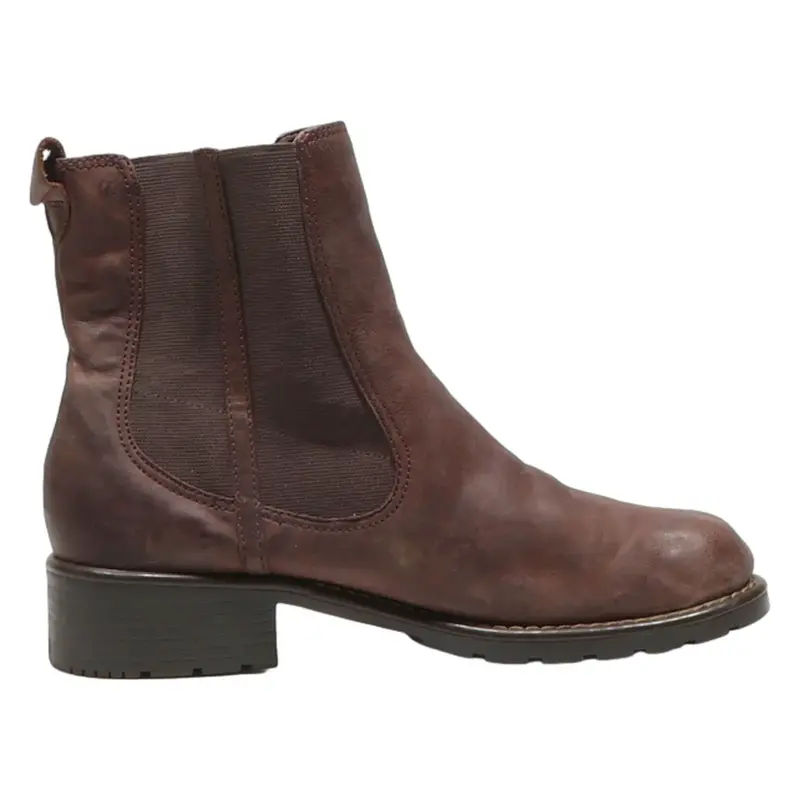 CLARKS Chelsea Boots Brown Leather Womens UK 6
