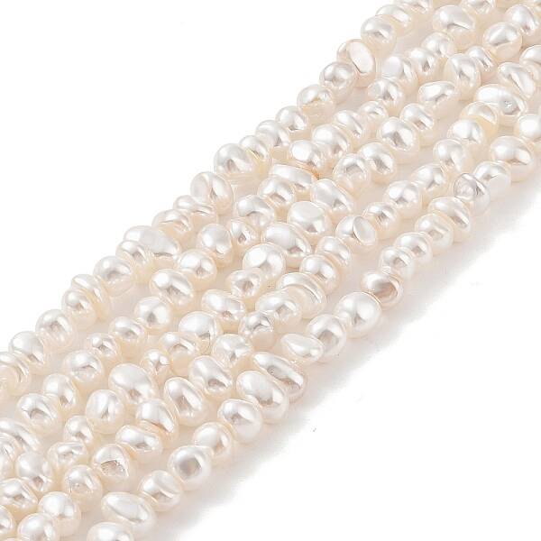 Electroplated Shell Pearl Beads Strands