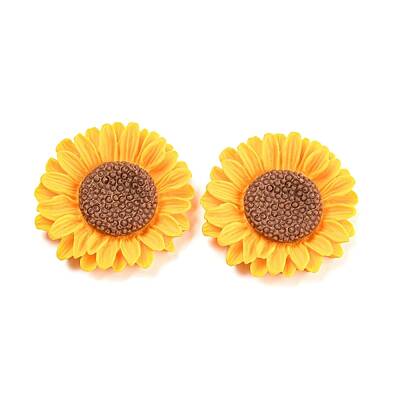 Opaque Resin Flower Cabochons