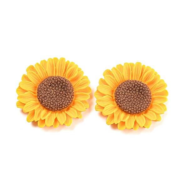 Opaque Resin Flower Cabochons