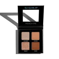 Sigma Beauty Peach Pie Eyeshadow Quad | Four Deliciously Pigmented Shades for Versatile Eye Looks | Smooth, Blendable Formula