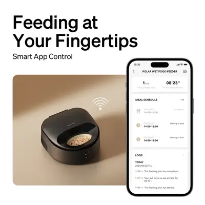 PETLIBRO Automatic Cat Feeder, Refrigerated wet food dispenser with WiFi control, 3 days freshness, 3 timed meals, quick coo...