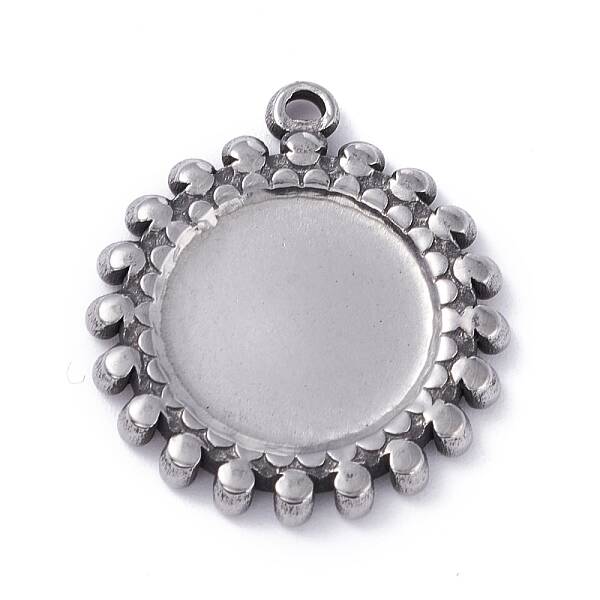 Non-Tarnish 304 Stainless Steel Pendant Cabochons Settings