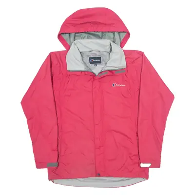 BERGHAUS Mesh Lined Rain Jacket Pink Nylon Womens S
