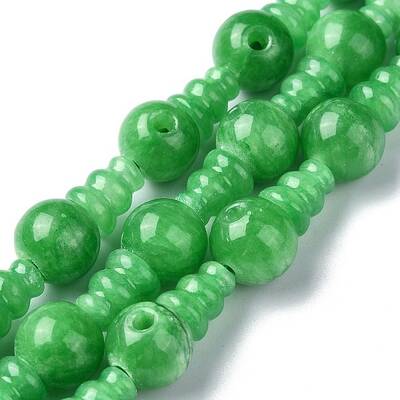 Natural Jade 3-Hole Guru Bead Strands
