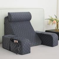 Reading Pillow for Sitting in Bed Adult,Back Pillow for Sitting Up,Backrest Support Pillow with Arm Rest,Bed Chair Pillow wit...