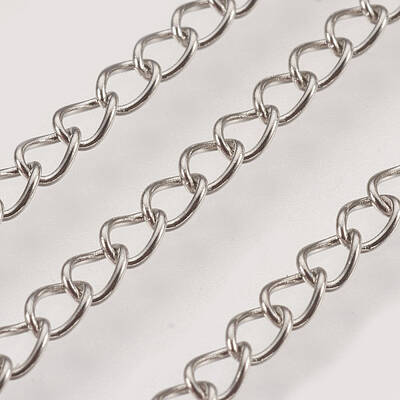 Non-Tarnish Handmade 304 Stainless Steel Curb Chains