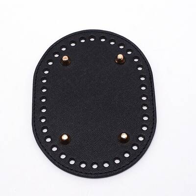 Oval PU Leather Purse Bottom