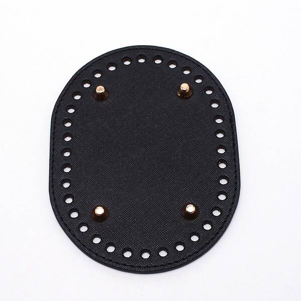Oval PU Leather Purse Bottom