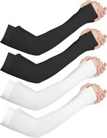 4 Pairs Arm Sleeves for Women Men, Cooling UV Sun Protection Arm Sleeves For Outdoor Activities