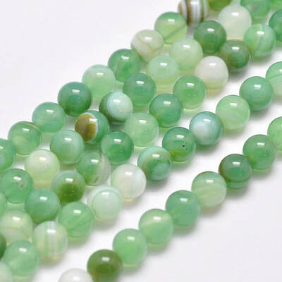 Natural Striped Agate/Banded Agate Bead Strands