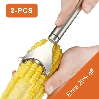 2 Counts Set Multi Corn Peeler,Rustproof Steel Blade for Bulk Corn Processing,Commercial-Grade Corn Shucker,Kitchen Cutter To...