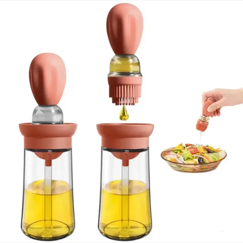 Olive oil dispenser brush