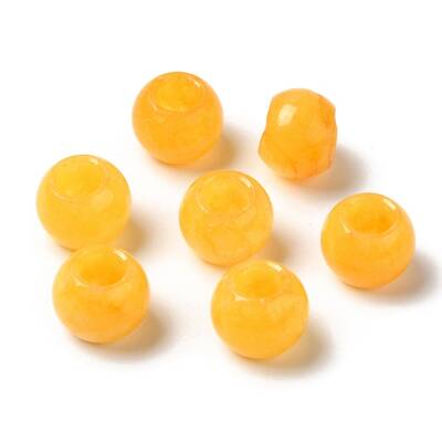 Natural White Jade(Dyed) Gemstone European Beads