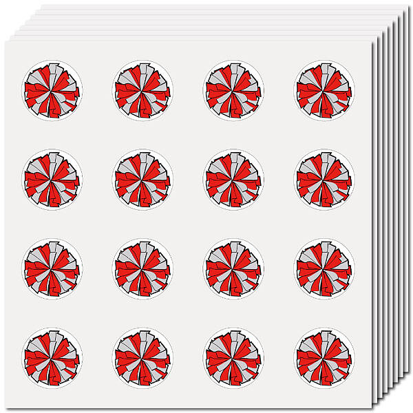 8 Sheets Plastic Waterproof Self-Adhesive Picture Stickers