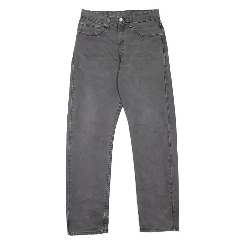 LEVI'S 505 Jeans Mens Grey Regular Straight W33 L32