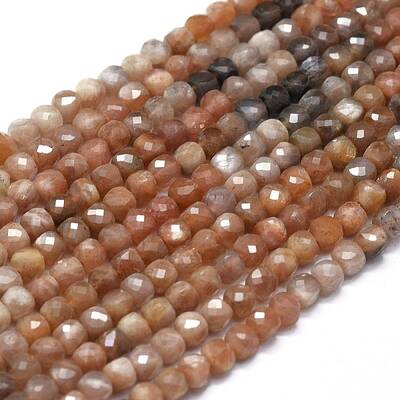 Natural Sunstone Beads  Strands