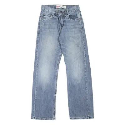 LEVI'S 505 Jeans Boys Blue Regular Straight Stone Wash W25 L27