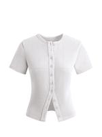 Women's Short Sleeve Crewneck Cardigan, Casual Button Front Knitwear for Daily Wear, Ladies Clothes for All Seasons, Womenswe...