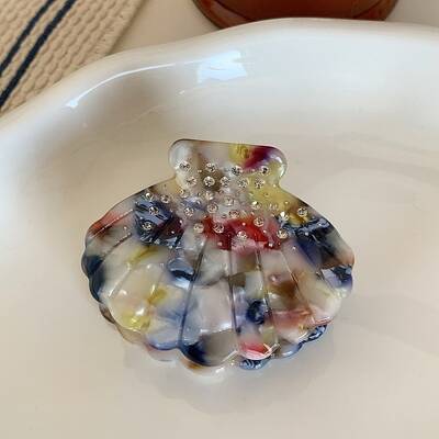 Shell Shape Cellulose Acetate(Resin) Claw Hair Clips