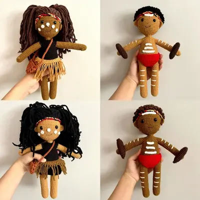 Crochet girl and boy