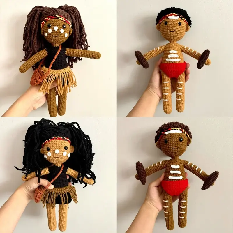 Crochet girl and boy