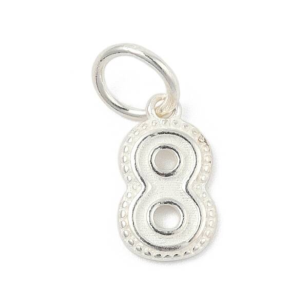 Number Series 925 Sterling Silver Charms