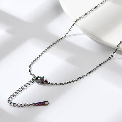 Ion Plating(IP) 304 Stainless Steel Cable Chain Necklace for Men Women