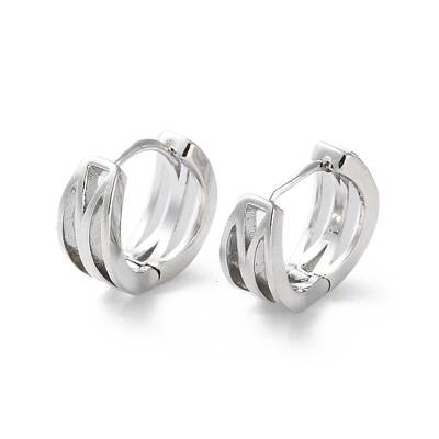 Rack Plating Brass Hoop Earrings