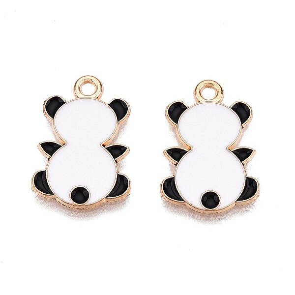 Panda Theme Alloy Enamel Pendants