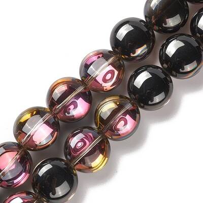 Transparent Electroplate Glass Bead Strands